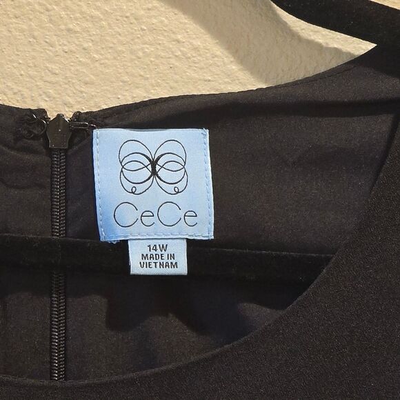 CeCe Classic Black Dress Sz 14W NWT - Picture 2 of 3